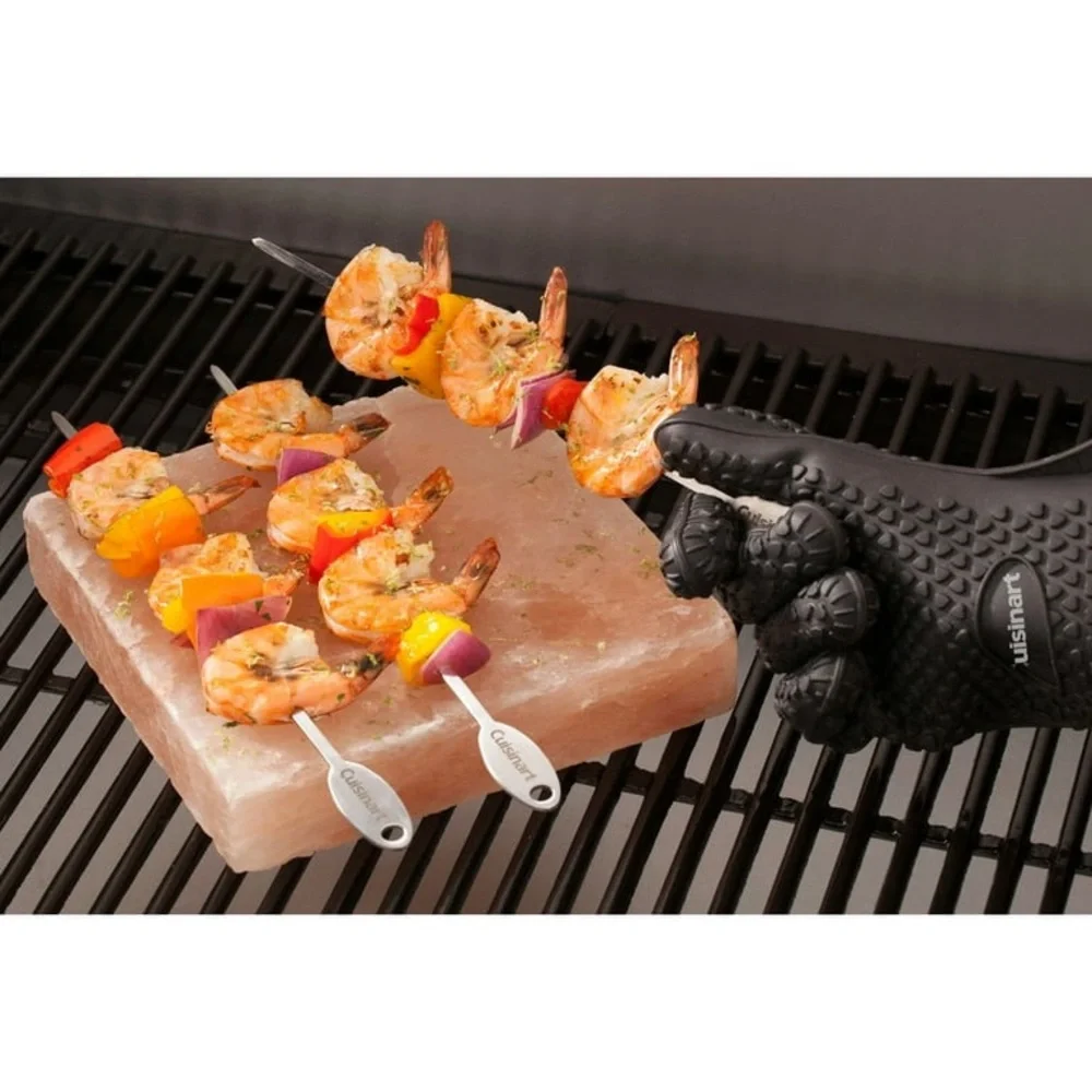 CUISINART NEW Heat Resistant Silicone Grill Gloves 2 Pk No Slip dishwasher safe